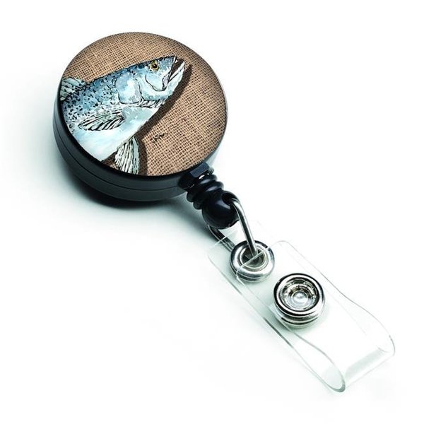 Teacher'S Aid Fish Speckled Trout Retractable Badge Reel TE891233